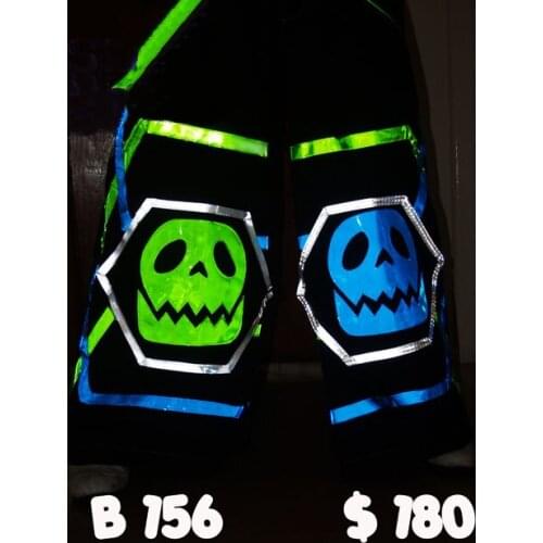 Fashion Skull Brother Dance Pants Raver Ore Techno Hardstyle Tanz Hose PHAT Melbourne Carnival Trousers NEW