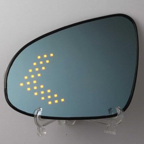 Multi curvature blue wide angle led arrow turn signal heat demist rear view mirror for toyota corolla Matrix replacement parts