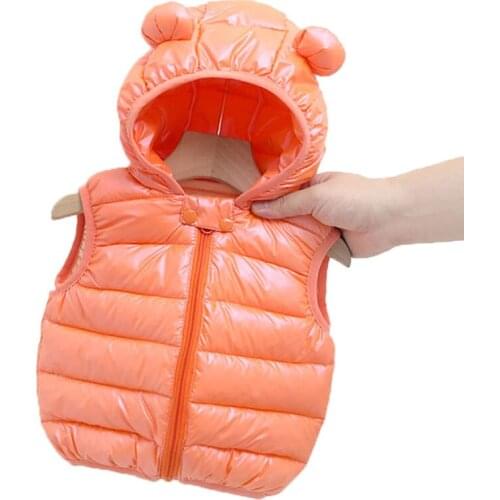 2021 Autumn Winter Hooded Boys Wasitcoat Clothes Baby Girl Vest With Ear Cotton Childrens Clothing Hooded Boys WasitcoatClothes