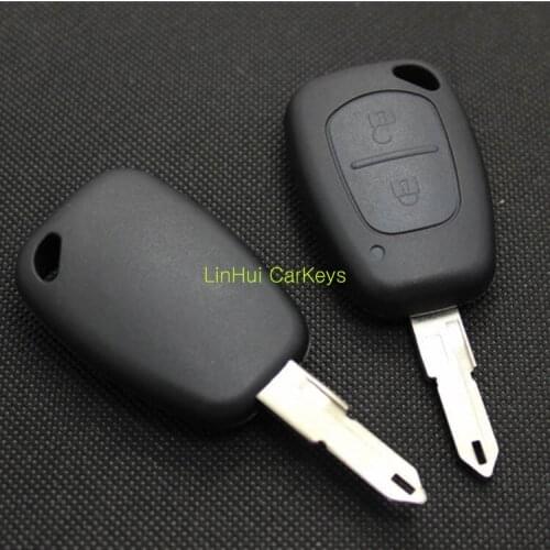 PINECONE for RENAULT CAPTUR TALISMAN Car Keys 2 Square Buttons Uncut Brass Blade Blank for Renault Straight Key ABS Shell 1PC