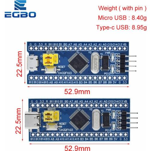 EGBO STM32F103C8T6 ARM STM32 Minimum Development Board Module for arduino Diy Kit CH32F103C8T6