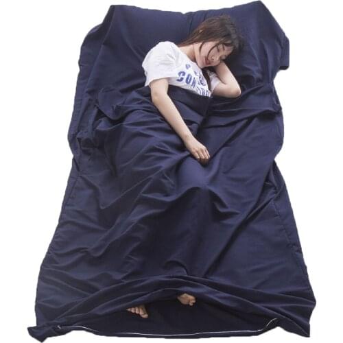 Dust proof Sleeping bag Outdoor Camping Hiking Liner Portable Folding Travel Hotel Train Mat Double&Single Body Pocket