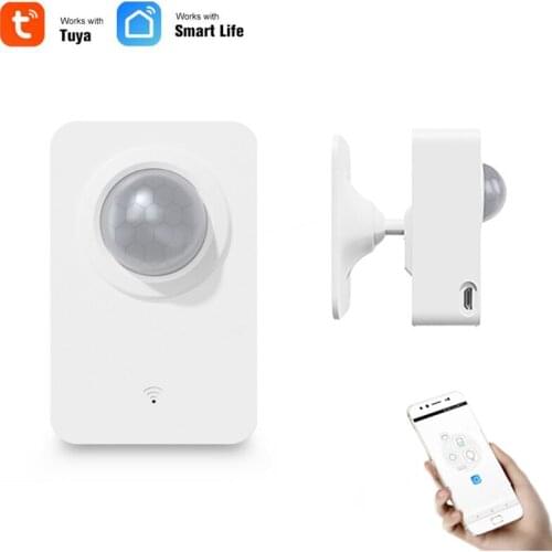 Tuya WiFi PIR Motion Sensor Smart Home Security System Infrared Detector Security Burglar Alarm Sensor APP Remote Monitor Alarm