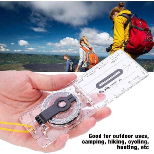 Foldable Multifunctional Map Ruler Scale Compass Outdoor Products Lightweight Portable Outdoor Gadgets