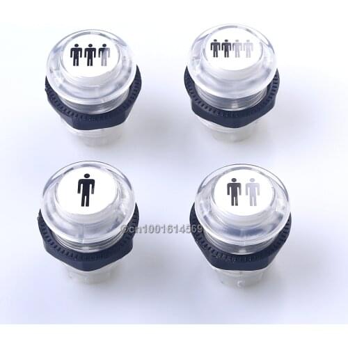 30mm LED 1 Player 2 Player 3 Player 4 Player Kits Bundles Arcade Start LED Button For PC Games & Mini Table Top Arcade Machine
