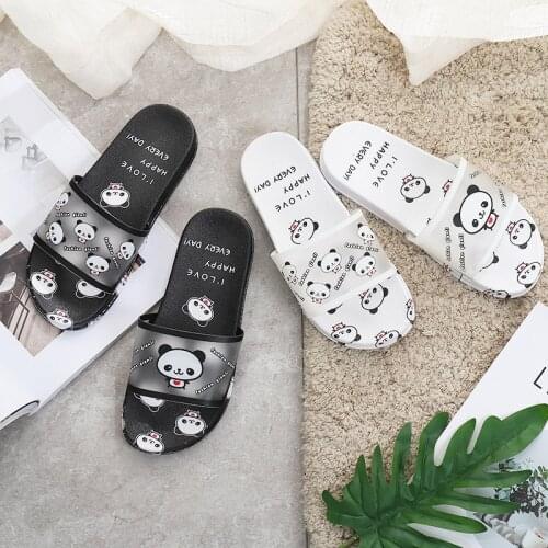 Cartoon Slippers Womens All-match Cute Bear Outdoor Wear Womens Slippers Breathable Lightweight Wear-resisting Shoes Woman