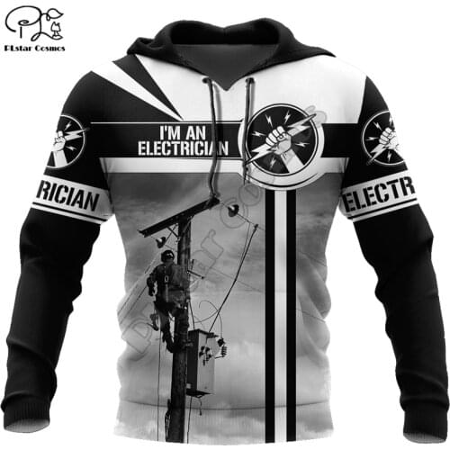 PLstar Cosmos 3DPrint Electrician Lineman IronWorker Harajuku Streetwear Men/Women Unisex Funny Zip Hoodie/Sweatshirt/Jacket-a10