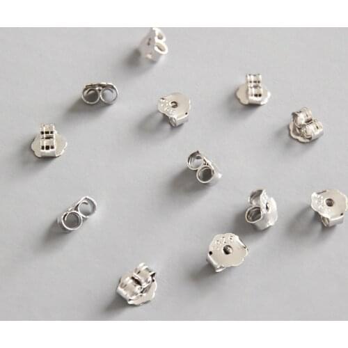 Earring back 925 sterling silver ear plug accessories jewelry for women and men ear wall pressing wholesale