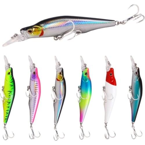1pc Minnow Aritificial Fishing Lure 3D Eyes Floating 9g 12g Wobbler Lures Crankbait Hard Bait Fish Tackle Hook Pesca Baits
