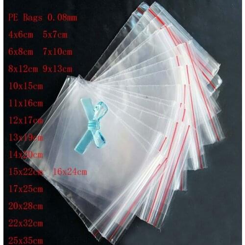 1000pcs Transparent Small Zip Lock Plastic Jewelry Bags Reclosable Clear Plastic Ziplock Bag Food/jewelry Packaging And Display