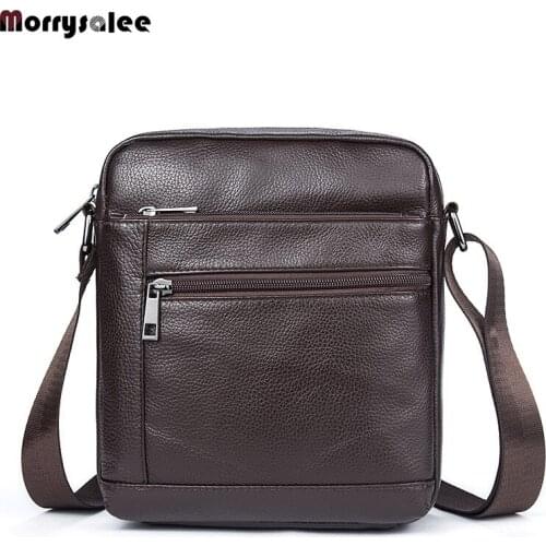 2020 Leather Man Bag Business Men Shoulder Messenger Bag First Layer of Leather Messenger Bag New Mens High Quality Package