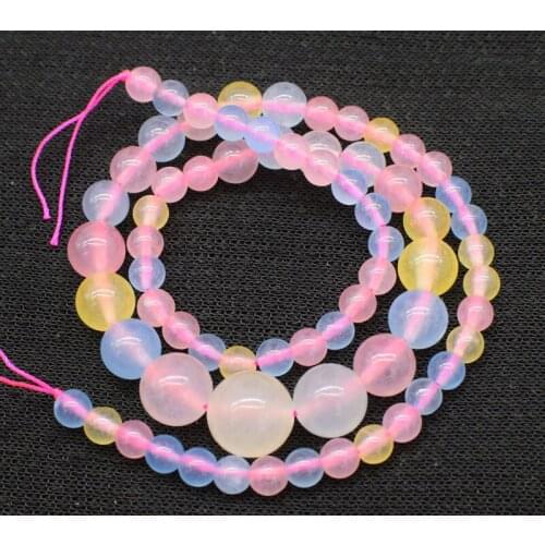 6-14mm agate round multicolor 15inch for DIY jewelry making loose beads FPPJ wholesale nature