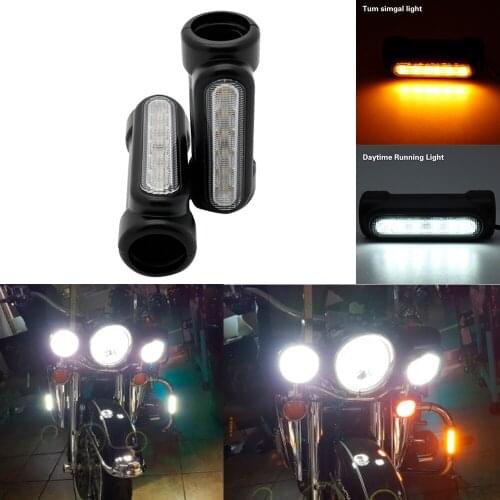 Motorcycle Accessories Highway Bar Switchback Driving Light White Amber LED for Victory Crash Bars For Harley motorcycle Touring