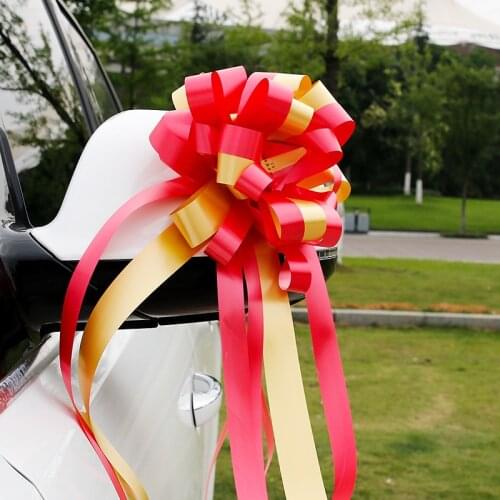 100pcs 18 colors cute Big Baby Shower Pull Bow Ribbon wholesale Wedding Birthday Party Decor Gift Packing Romantic Home Car Decor DIY Pull bows Flower ribbons