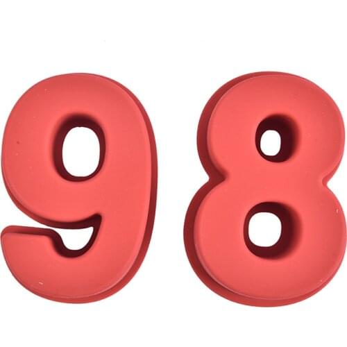 Large Silicone Number Molds 0-9 Arabic Number Cake Mold Baking Mold for Birthday Cake