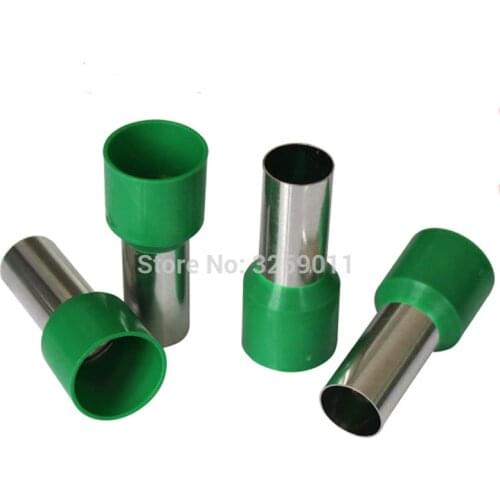 100PCS E6012 Electrical Crimp Terminal Block Wire Connector Cable Cord End Ferrule tubular Pre-Insulating E6012 AWG 10 6.0mm