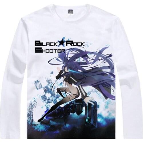 Black Rock Shooter The Game T-Shirt Mato Kuroi Shirt breathable men & women Long sleeves t-shirts Anime anime cartoon T-shirt a