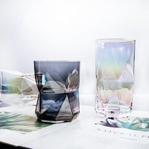 JANKNG Iceberg Design Whiskey Glass Bottom Raised Ice Mountain Rock Whisky Tumbler Gift Package Liquor Shot Glasses Wine Cup