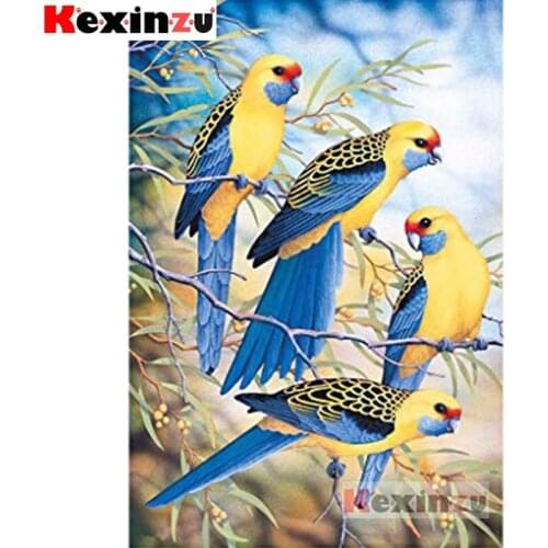 Kexinzu New 5D Full DIY Square/Round Drill Diamond Painting "Long tail bird" 3d Diamond Embroidery Cross Stitch Decor Gift K@485