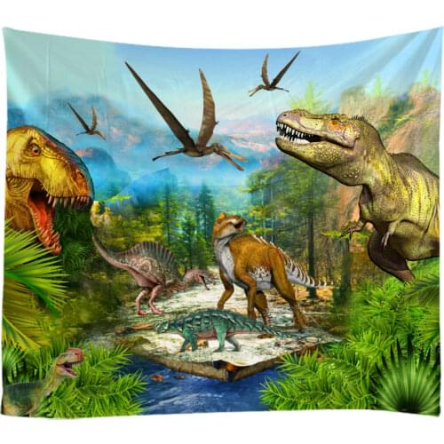 Creative 3D Painting Dinosaur Jurassic Park Tapestry Wall Hanging Bed Spread Beach Towel Table Cloth Yoga Mat Large Size