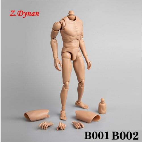 1/6 Scale Narrow Shoulder Caucasian Male Body Model B001 B002 Upgrated Version For 12" Body Figure