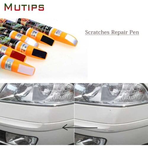 Mutips universal car auto paint pen styling coat scratch white repair agent accessories remover fix tool accessories automobile