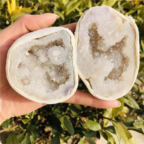 Natural agate quartz geode stone colorful plating crystals raw stones