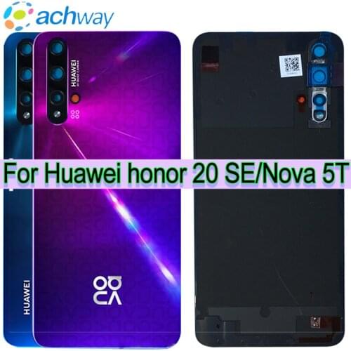 NEW For Huawei Nova 5t Battery Cover Honor 20 se Rear Door Housing Back Case Replaced Phone Huawei Honor 20 se Battery Cover