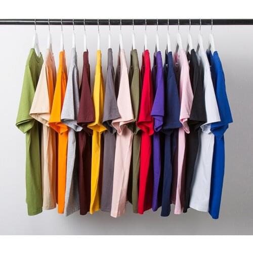 Solid Color Short Sleeve T Shirts Men Women Couples Style 100% Cotton O-Neck Fashion Casual Tops Male Summer New Classic Tees