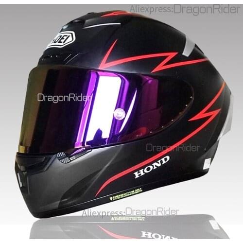 Full Face Motorcycle helmet X 14 Hon black color Riding Motocross Racing Motobike Helmet