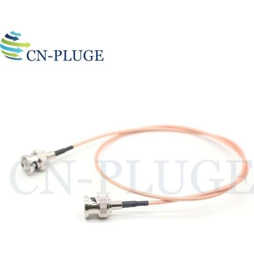 Straight BNC plug to BNC plugs elbow, SDI pigtail. Camera RF coaxial cable, 50 ohm camera video signal SDI transmission line