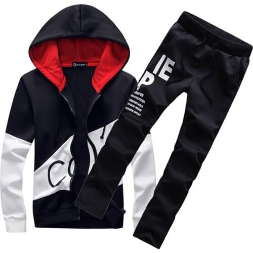 5XL Large Size Tracksuit Men Set Fad Brand Sporting Suit Track Sweat Print Sweatsuit Male Sportswear Jackets Hoodie with Pants