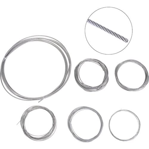 5m 304 Stainless Steel Soft Wire Rope Soft Fishing Lifting Cable Clothesline Structure Diameter 0.5mm 1mm1.2mm1.5mm2mm3.0mm