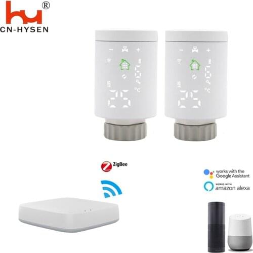 Smart Control Digital Electronic TRV Zigbee Radiator Valve Thermostat Head