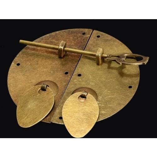 1pc Vintage Chinese Pull handle Pull Vintage Lock Catch For Cabinet Cupboard Drawer Furniture Hardware