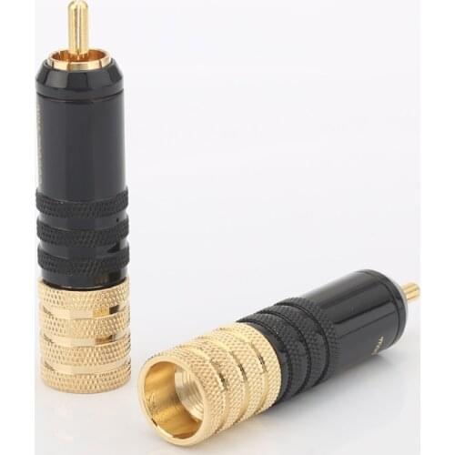 High Quality 4Piece Audiocrast HI-End RCA Screw Locking RCA Connectors Diy Analogue cable plug HIFI