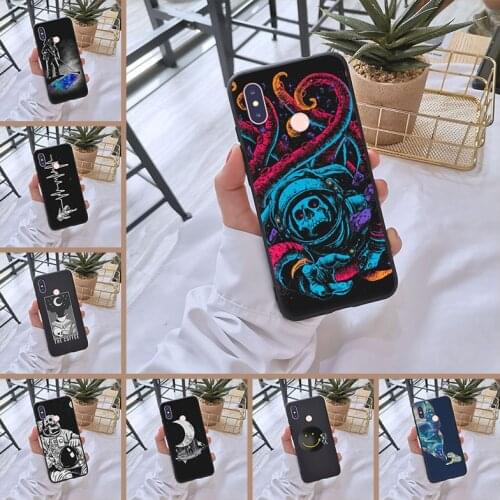 Back Cover For Xiaomi Mi A1 A2 Lite 8 SE Silicone Astronaut Space Star Skull Cool For Xiaomi Mi 5 5C 5S 5X 6 6X Plus Phone Case