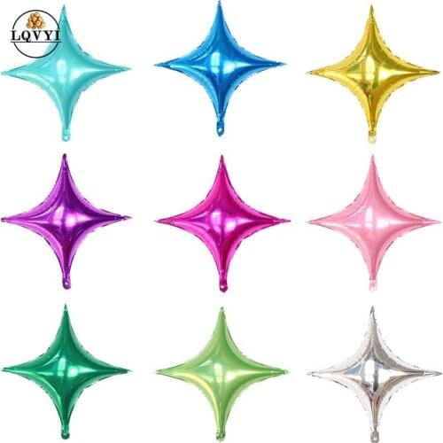 1pc 24inch Four-pointed Star Balloons Valentines Day Decoration Aluminium Foil Balloon happy Birthday Party Decorations Adult