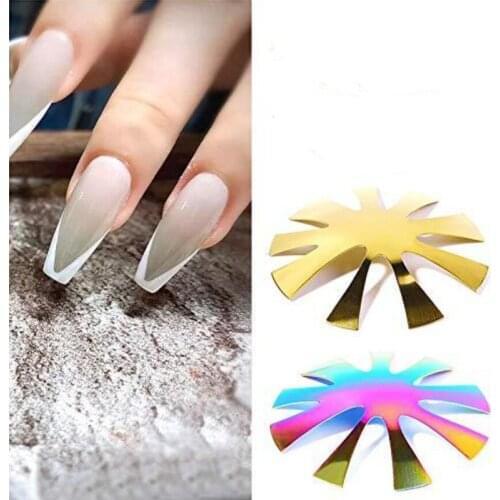 1PC 9 Sizes Easy French Smile Cut V Line Almond Shape Tips Manicure Edge Trimmer Nail Cutter Acrylic для ногтей инструменты