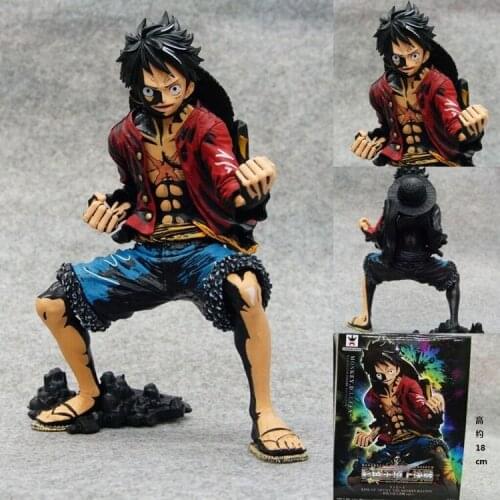 One piece NEW 1PCS 18cm black Monkey D Luffy action figure toys Christmas toy