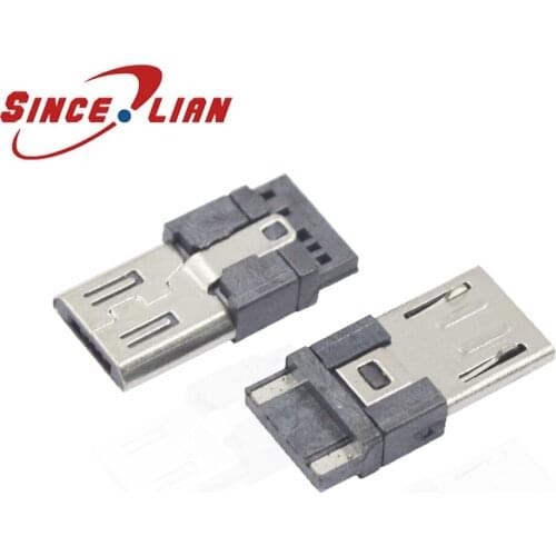 10Pcs/lot Micro USB 5pin Male V8 Plug Connector Welding Type for Tail Charging Mobile Phone Free Shipping Usb Connector