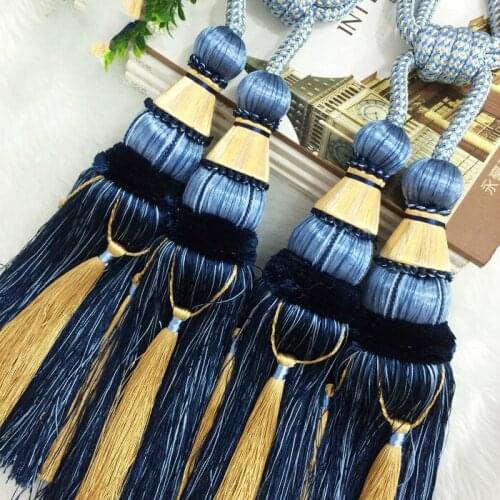 2pcs/lot Curtain Hanging Ball Cortinas Strap Tassel Pendant Double Ball Bedroom Wedding Drapes Decoration Cortina De Macrame