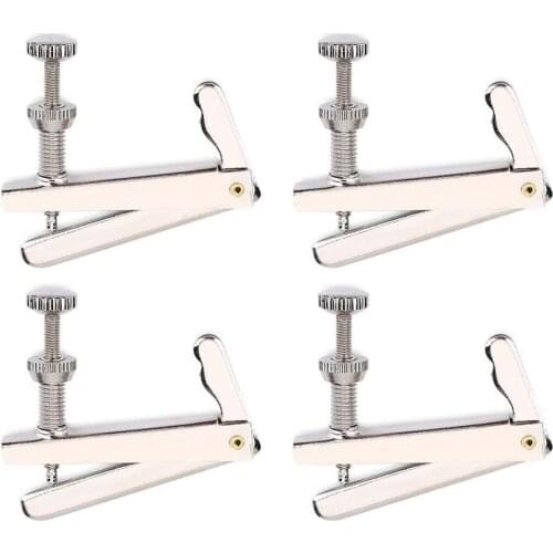 4pcs Cello String Adjusters Metal 3/4-4/4 Cello Strings Metal Fine Tuners Cello Replacement Parts