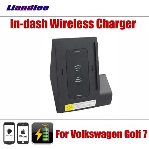 Accessories Car Wireless Charger Storage For Volkswagen VW Golf 7 2016-2018 Tray Pad Accessories Quickly Charger Storage Box