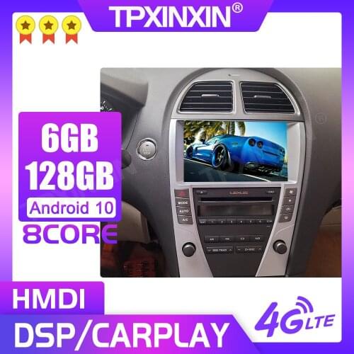 9inch 6+128G Android 10 Car Stereo For Lexus ES 2005-2011 Car GPS Navigation Headunit Auto Stereo Radio Tape Recorder Multimedia