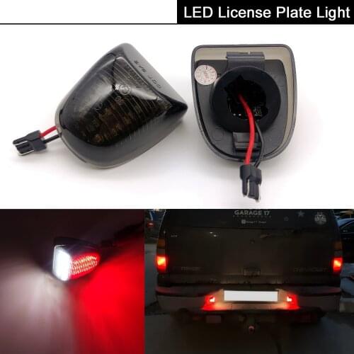 White+Red LED License Number Plate Light For Chevrolet Suburban 1500 2500 Silverado 1500 2500 3500 GMC 1500 2500 3500 Cadillac