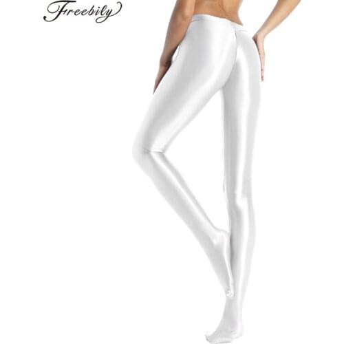 Seamless Fitness Women Leggings Glossy Stretchy Pantyhose Solid Zipper Crotch Mid Waist butt lifting Pants for Sport Workout New