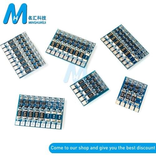 BMS 3S 4S 5S 6S 7S 8S 18650 Lithium Battery Charger Protection Board Power Bank Balancer Li-ion Lipo PCB Charging Equalizer