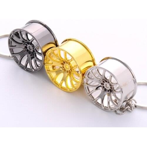Wheel Hub Key Chain Tire Styling Car Key Ring Mans Keychain Car Key Chain Cool Keychain Keyring Gift J60F