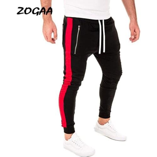ZOGAA Pants Men All-match Hot Sale Spring Summer New Fashion Mens Casual Trousers Stitching Low Waist Pencil Pants Daily Chic